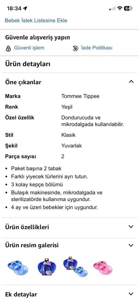 Tomme Tippee Bölmeli Çocuk Tabakları - 2