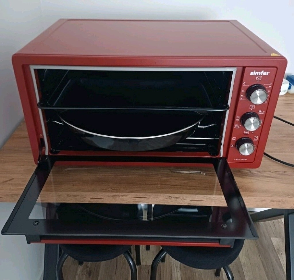 Simfer 4505 Kırmızı Midi Fırın 1400W, 45 Litre - 3