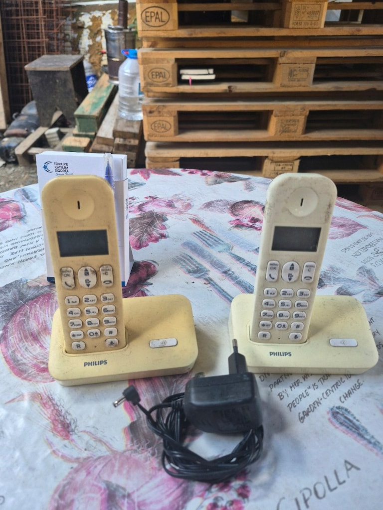 Phılıps telsiz telefon beyaz