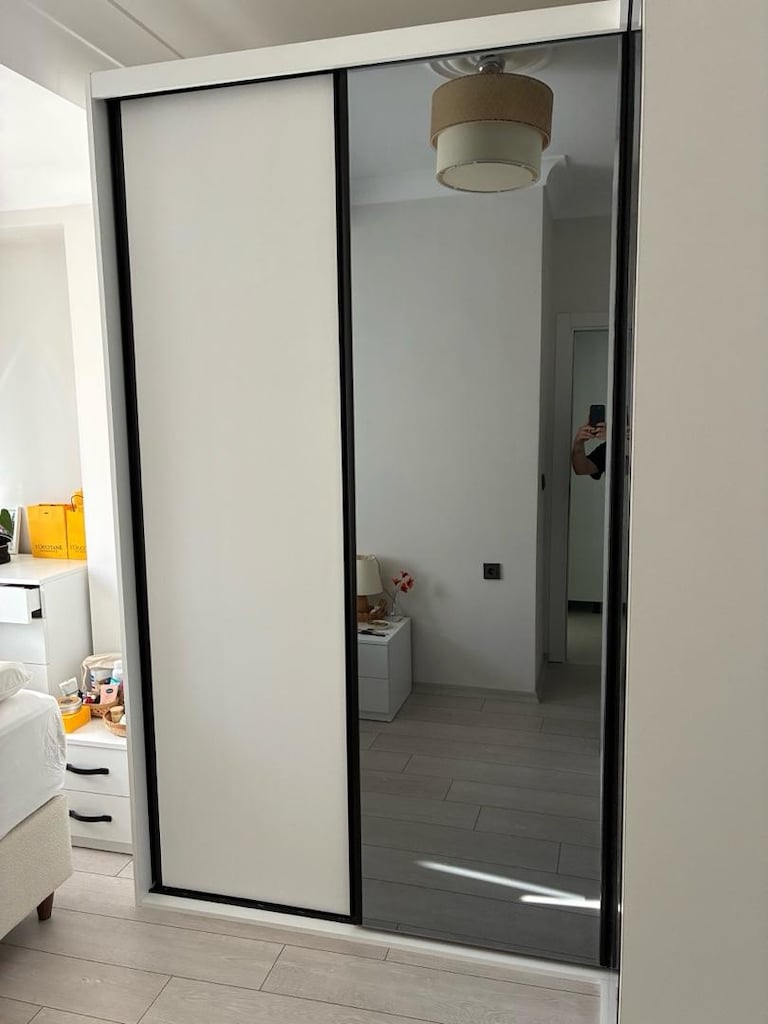 Modern L Tipi Gardırop – Aynalı Sürgü Kapak – Özel İmalat - 5
