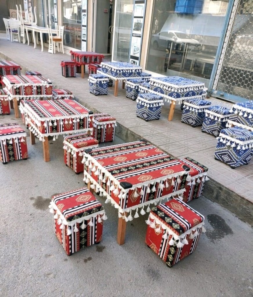 tabure takımı sedir takımı şark köşesi masa sandalye tabure takım - 14