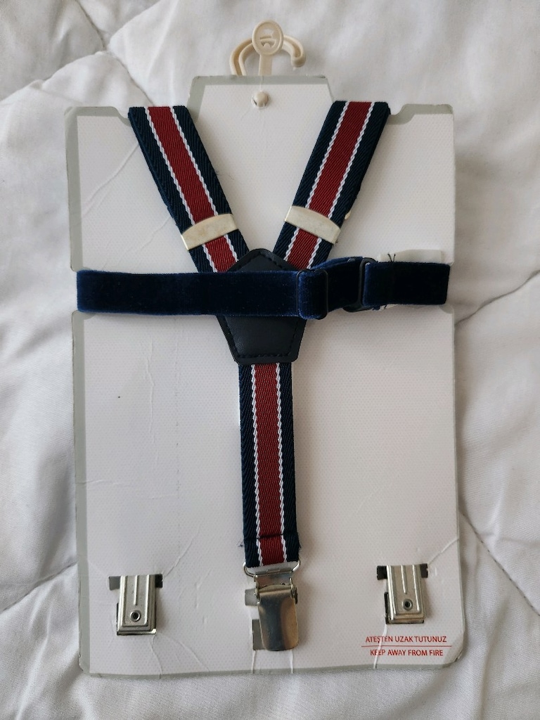 erkek çocuk papyonlar pantolon askısı - 3