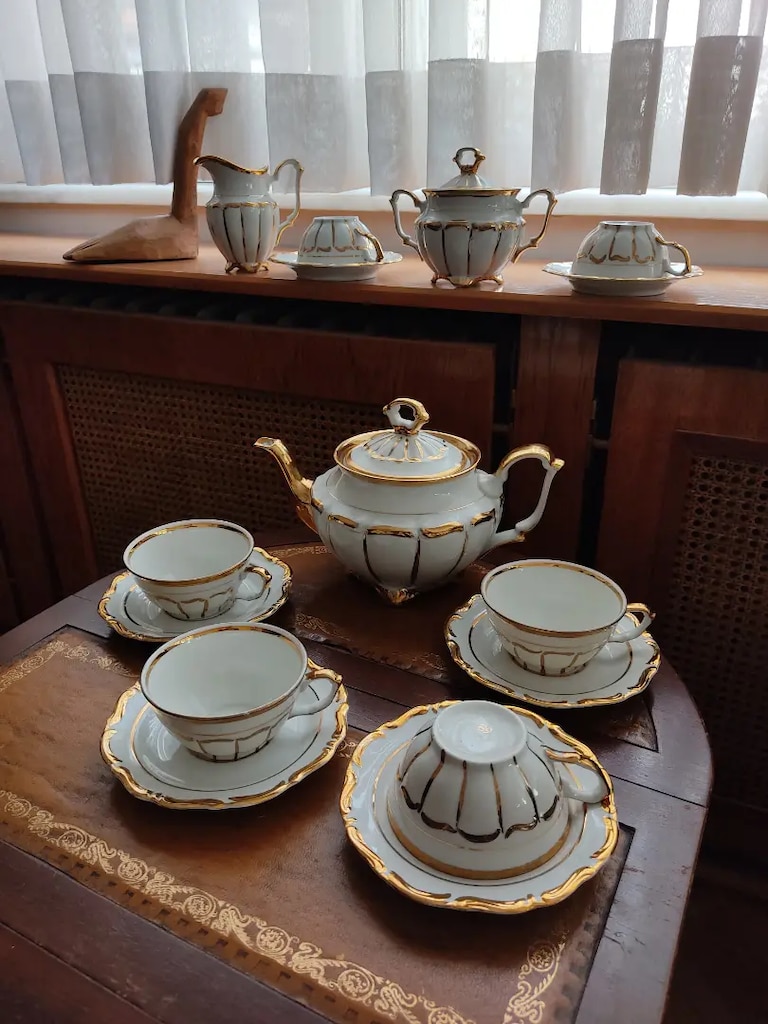 ÜST KALİTE PORSELEN ÇAY TAKIMI WALBRZYCH POLONYA, 1965