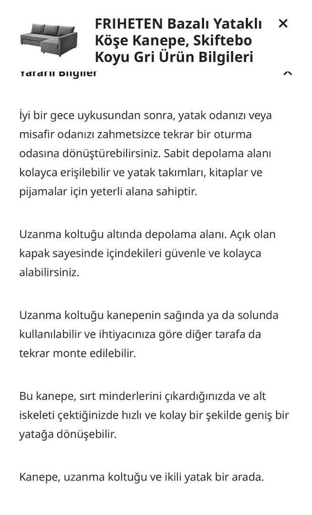 İkea Yataklı Köşe Koltuk - 6