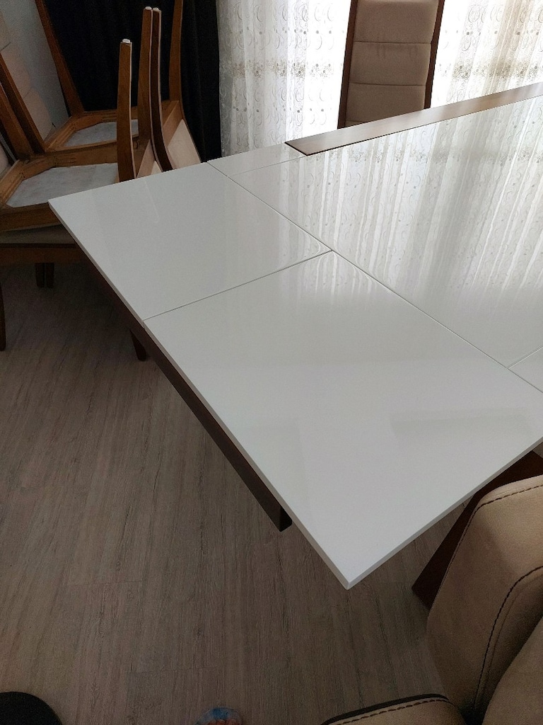 mdf lake boyalı masa 6 sandalye orta sehpa tv sehpası - 6