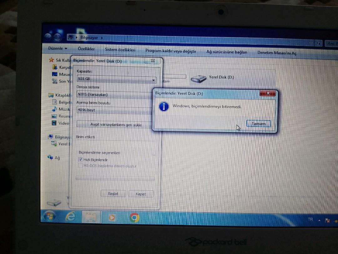 harici disk arızalı açıklamaya bakınız - 4