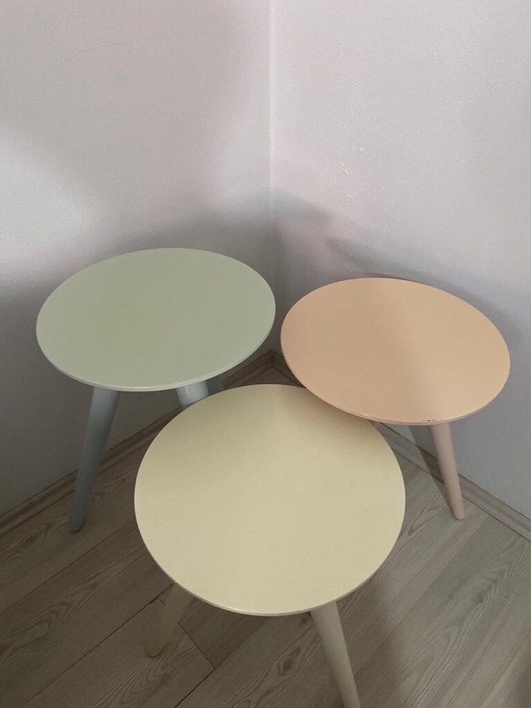 üçlü ahşap sehpa - 3