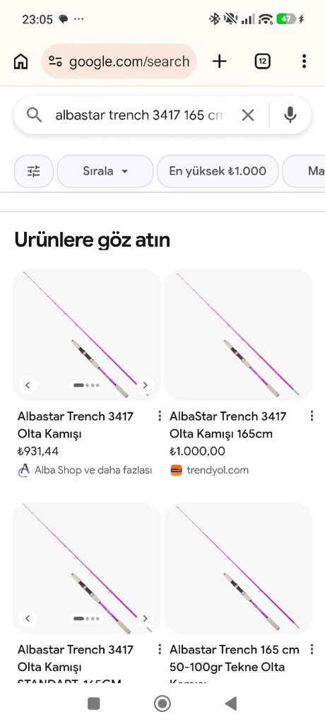 Albastar Trench 3417 165 cm Tekne / Bot Kamışı - 3