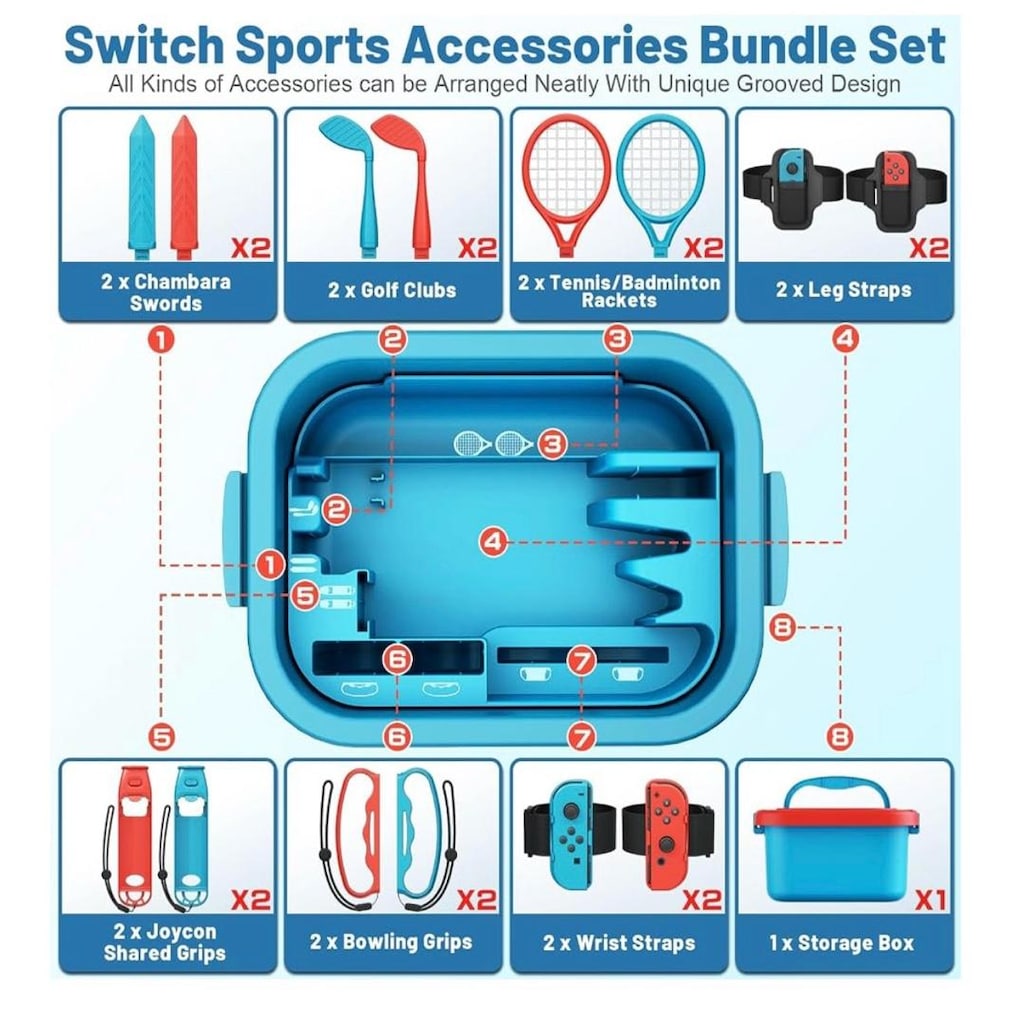 Nintendo Switch Sports Accessories Bundle Set - 5