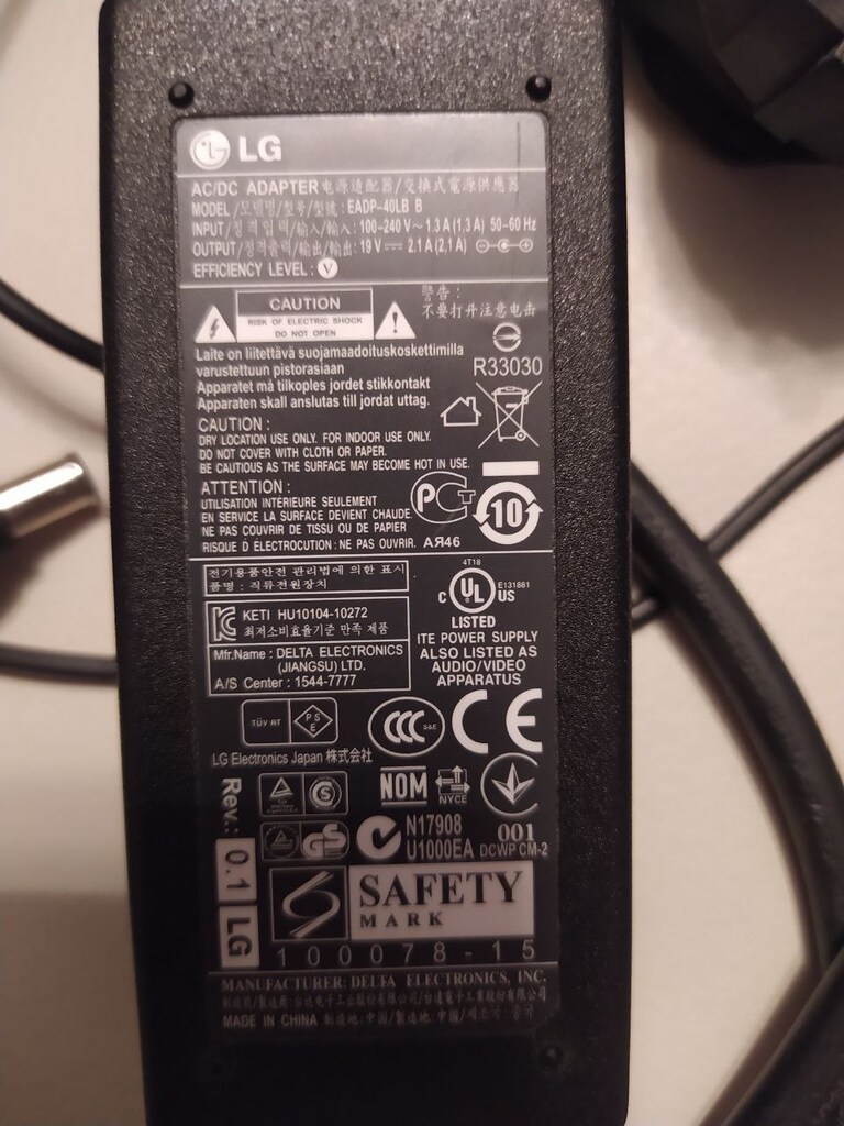 LG orjinal EADP 40LB B Notebook .monitor Şarj Adaptörü 19v 2.1A - 2