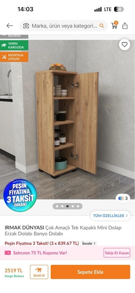 çok amaçlı ahşap sıfır dolap - 6