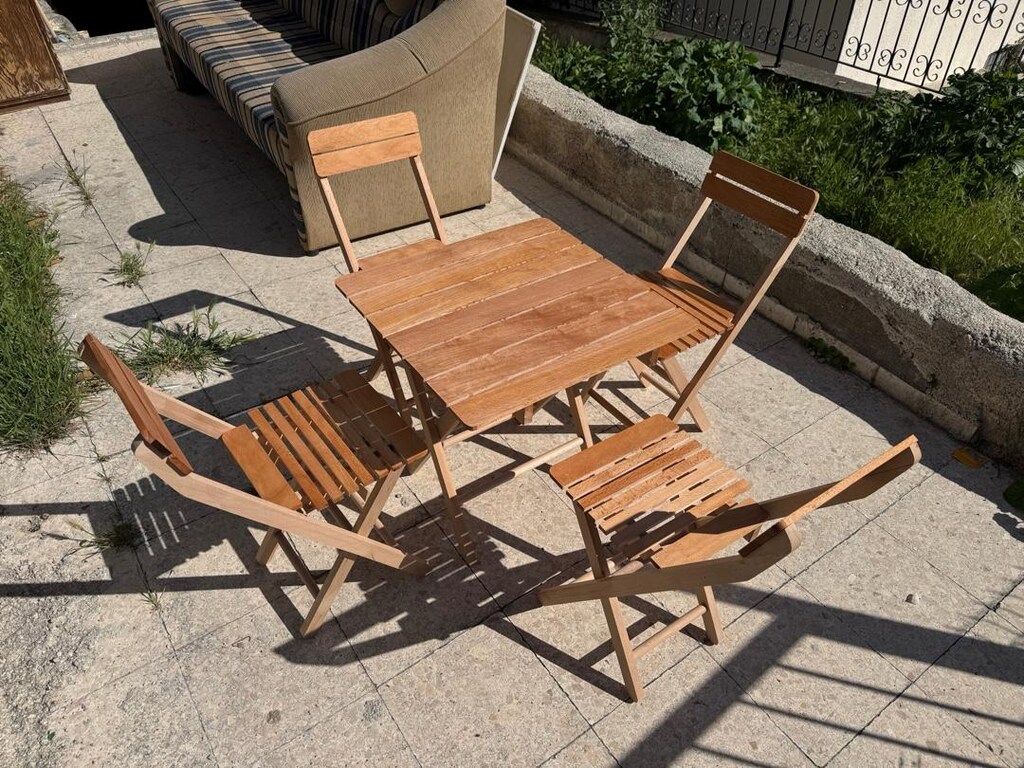 SANDALYELİ TABÜRE TAKIMI. KOMPLE KATLANIR GÜRGENDEN. İMALATTAN SIFIR. - 7