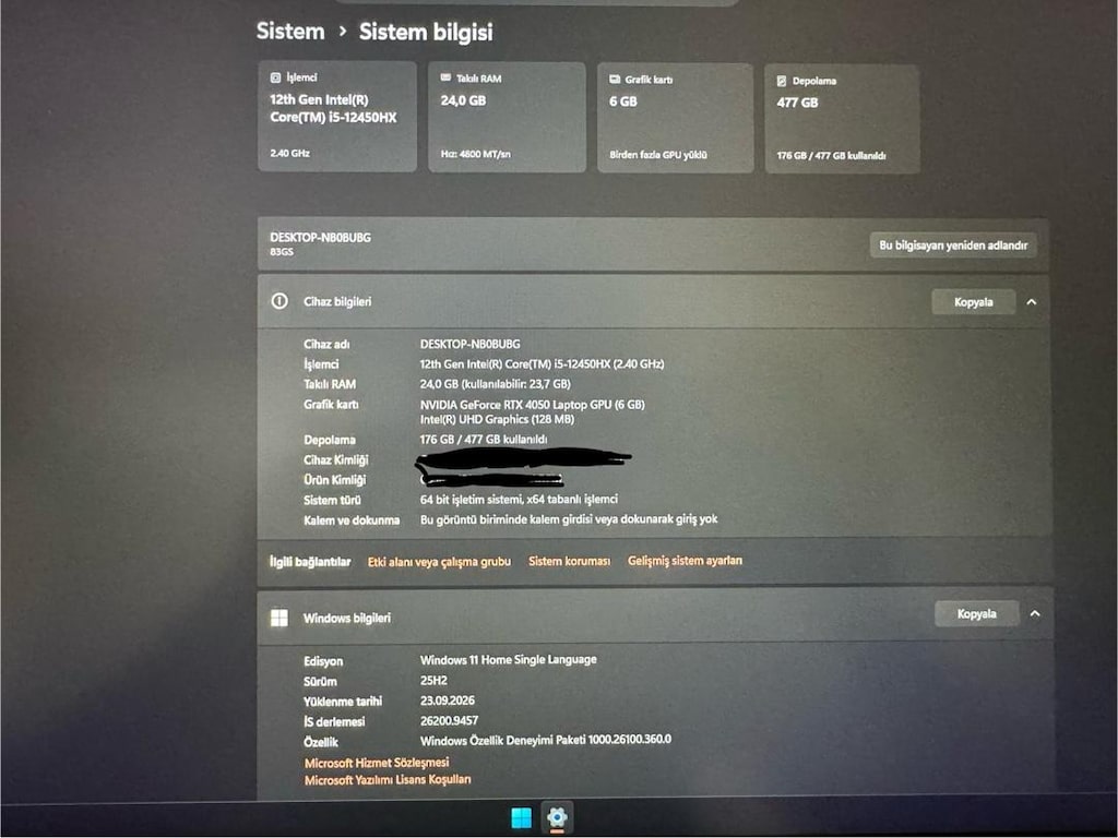 Lenovo LOQ | i5-12450HX | RTX 4050 | 24 GB RAM | Oyuncu Laptopu - 3