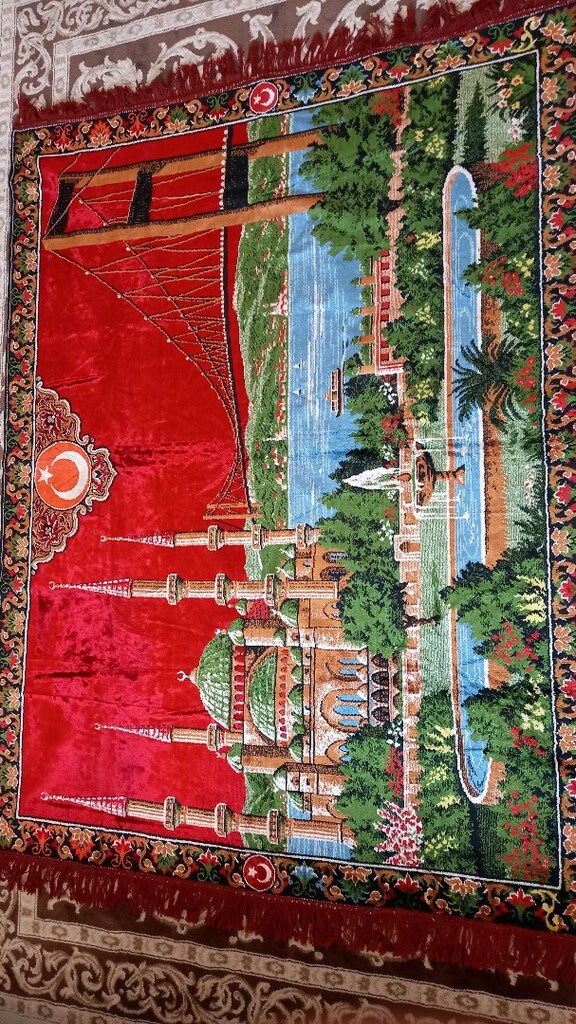 Camili ve boğaz manzaralı duvar halısı. - 7