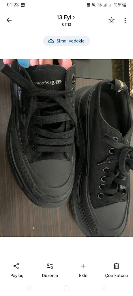 Alexander McQueen Siyah Sneaker - 6