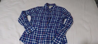 H&M Lacivert Kareli Gömlek M beden