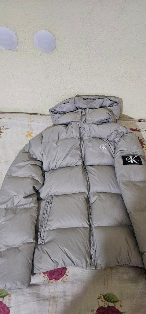 calvin klein erkek gri mont