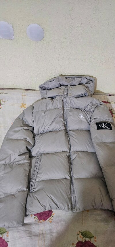calvin klein erkek gri mont