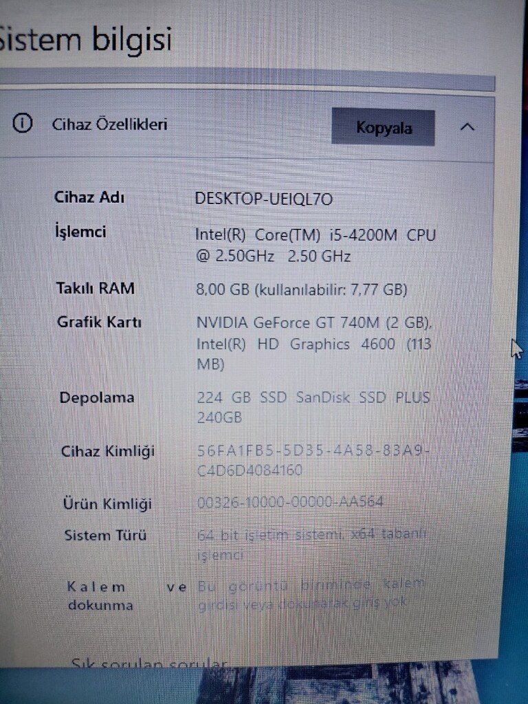 TERTEMİZ CASPER 4. NESİL SSDLİ HARİCİ EKRAN KARTLI! - 8