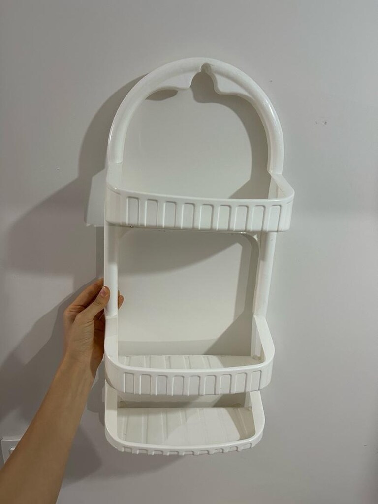 3 Katlı Plastik Banyo/Mutfak Rafı (Az Kullanılmış).