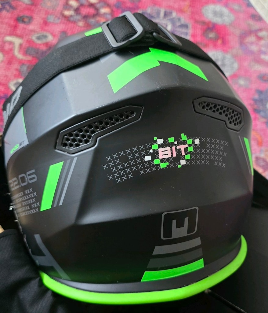 MPH Jumper MX "Bit" Mat Siyah / Fosforlu Yeşil Cross / Off-Road Kaskı - 2