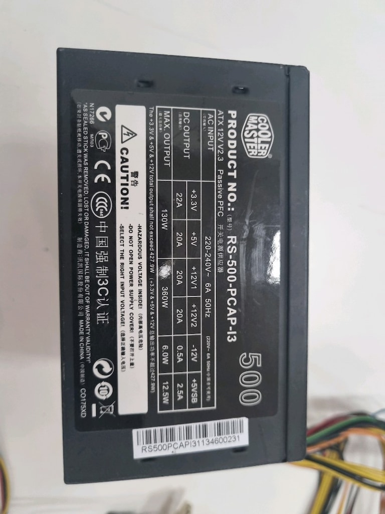 SARILIK COOLER MASTER 500 WATT POWER SUPPLY - 2