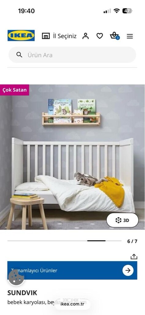 Ikea sundvik beşik yataş twinny yatak - 2