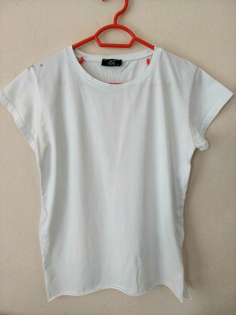 MTREND uzun yırtmaçlı kadın tshirt