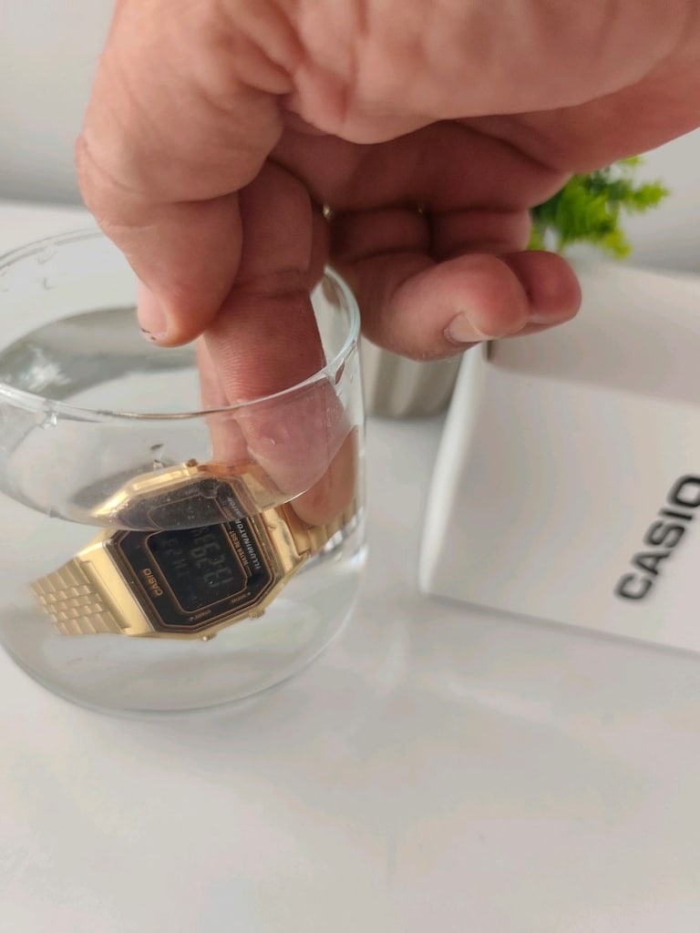 Orjinal Casio Retro Dijital Mini Kadın Saat Altın - 7