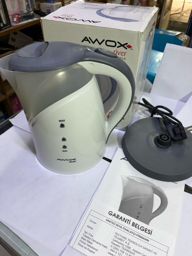 Awox River 1.7 Lt Su Isıtıcı | LED Işıklı | Gizli Rezistans | 2000W - 2