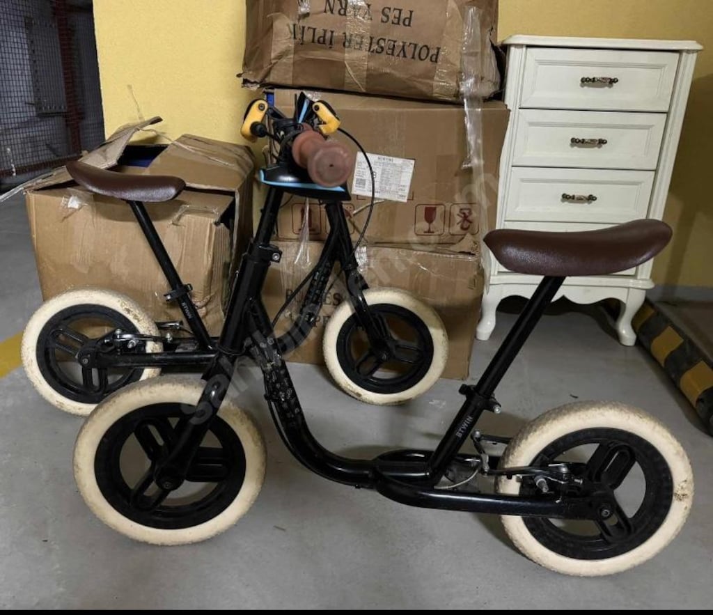 Btwin Runride 500 Decathlon 10 inç Jant Denge Bisikleti Siyah/ Bej - 2