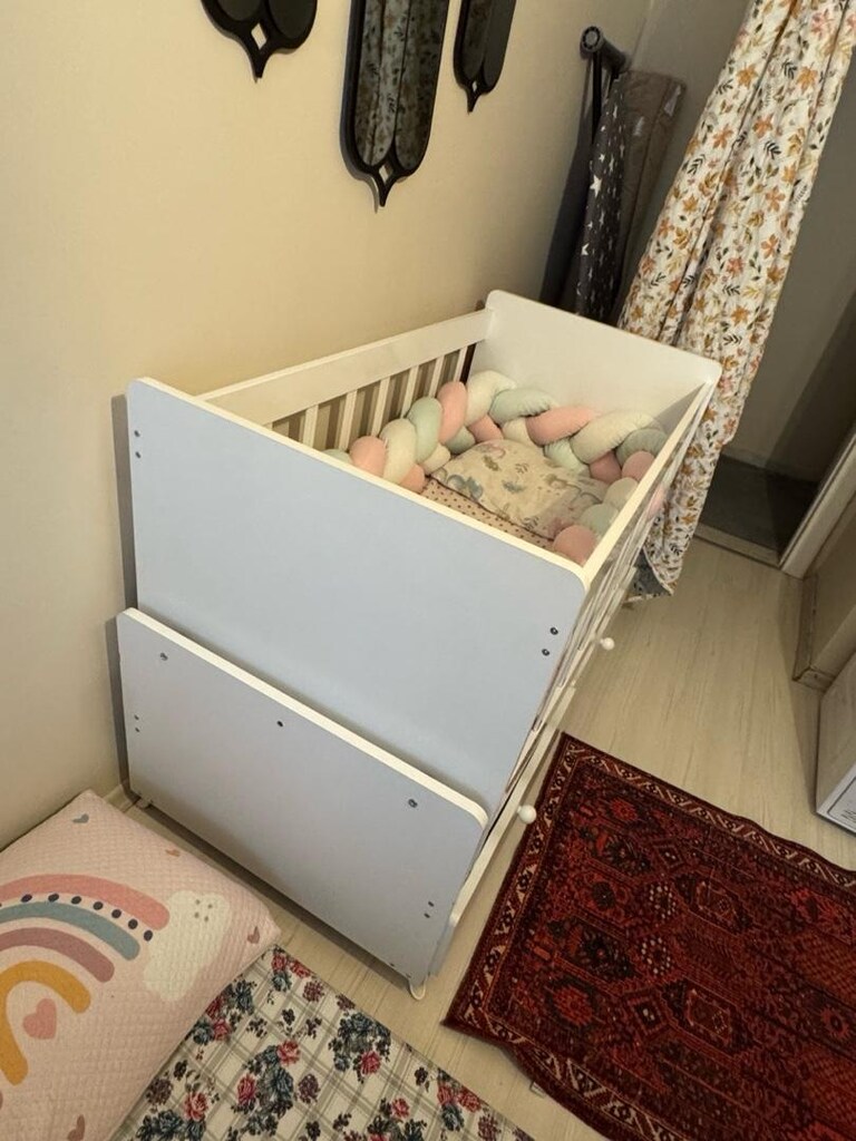 ahşap bebek yatagı - 5