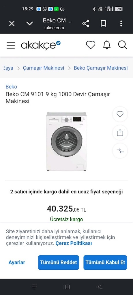 2 yıllık CM9109 9 kg 1000 devir tarih 2023 model - 3