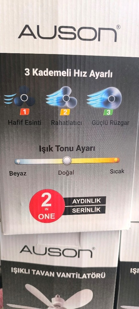 Hem ışık hem fan vantilatör. - 3