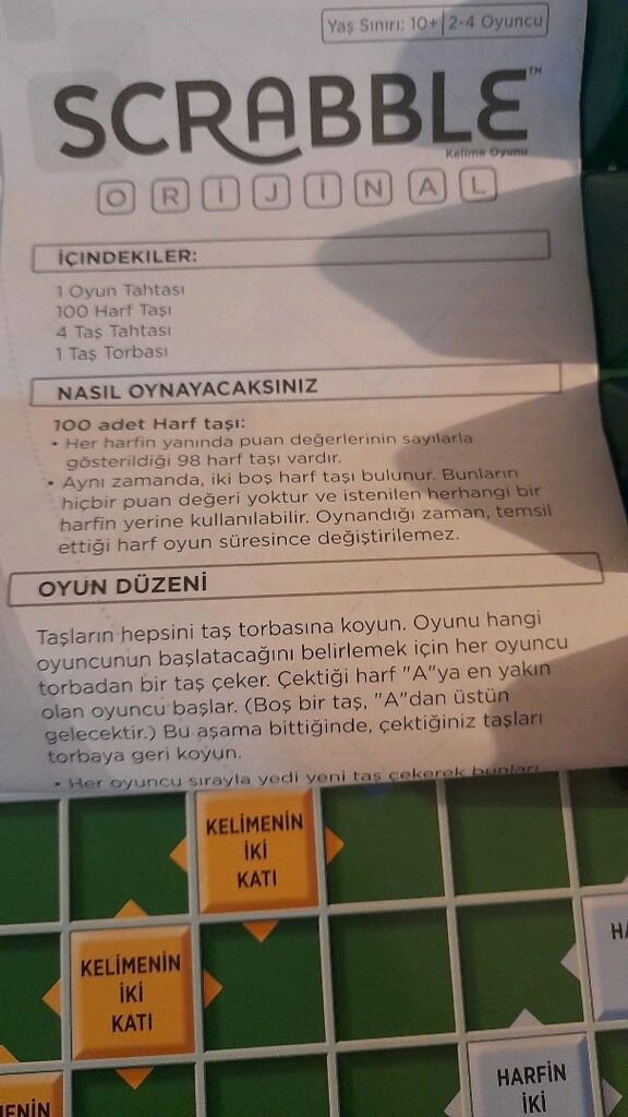 SCRABBLE ORJINAL KELİME OYUNU TÜRKÇE - 10