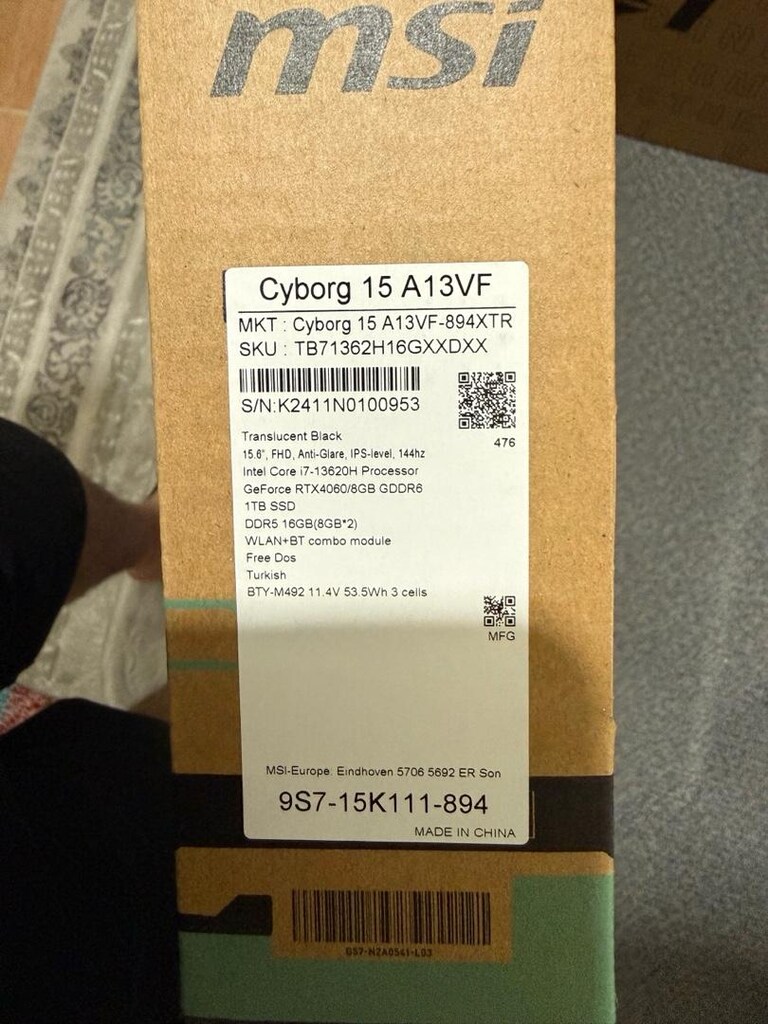 MSI Cyborg 15 RTX 4060 8GB | i7-13620H | 16GB RAM | 1TB SSD | Kutulu - 6