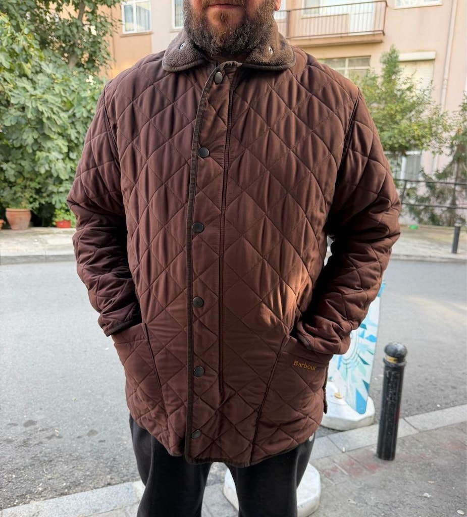 Barbour Kahverengi Kapitone Ceket (XXL) - Kusursuz Durumda - 5