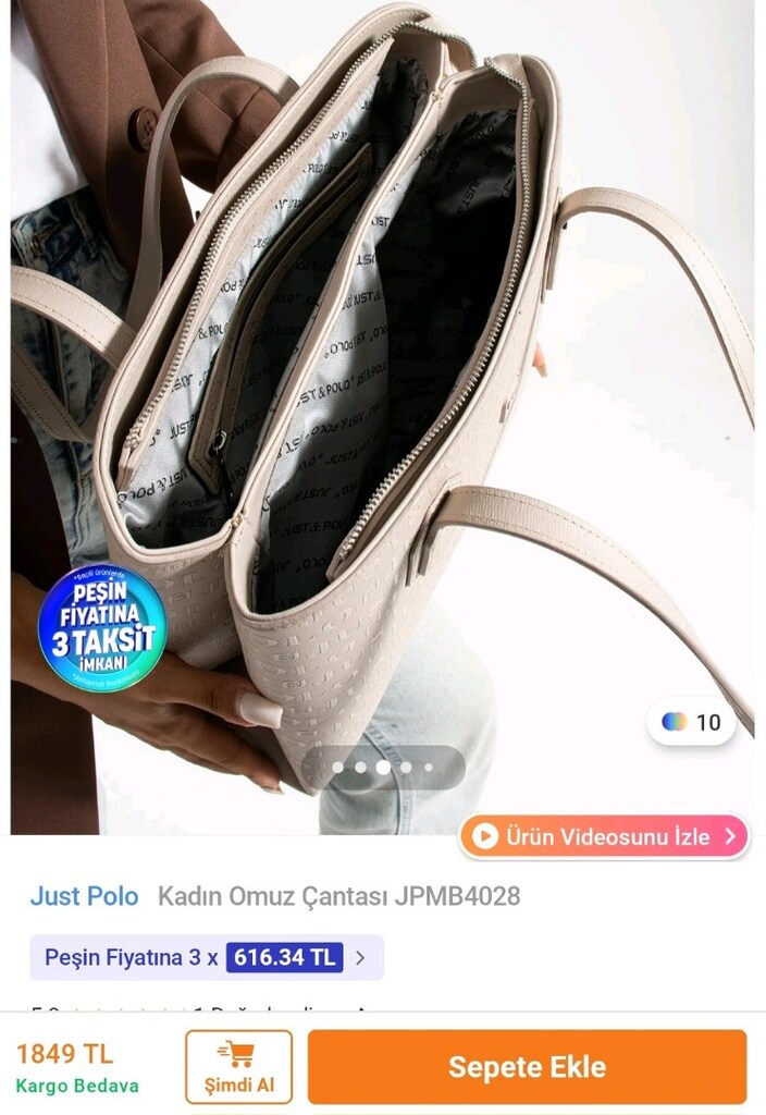 Just Polo Kadın Omuz Çantası JPMB4028 orjinal sıfır - 2