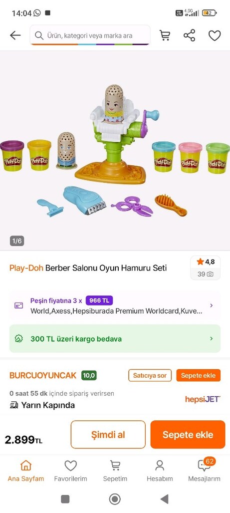 Play-Doh Berber Salonu Oyun Hamuru Seti' - 2