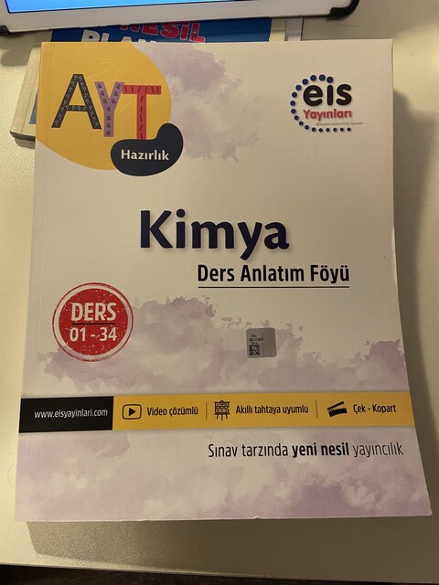 eis yayınları AYT kimya daf ders anlatım föyü