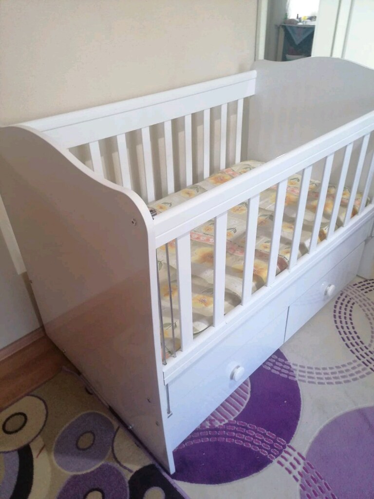 Çekmeceli Sallanır Bebek Beşiği 60x120 – Temiz Kullanılmış - 5