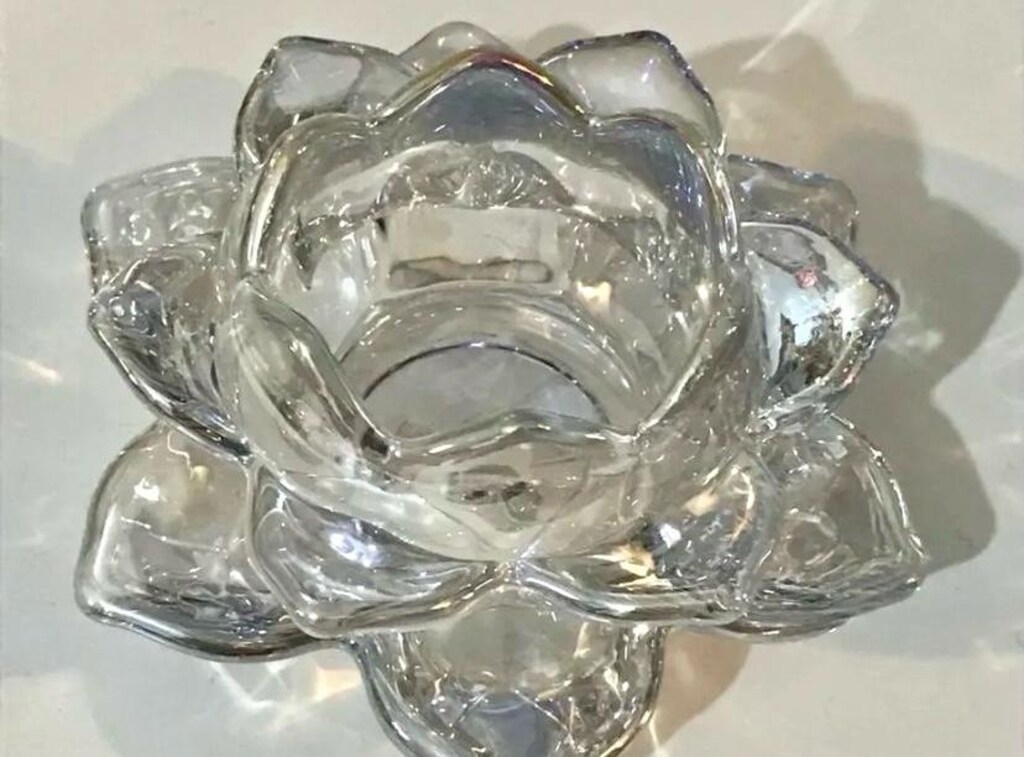 Vintage Alman ÇİFT Lotus Mumluk & Şamdan - Etiketi Üzerinde - 7