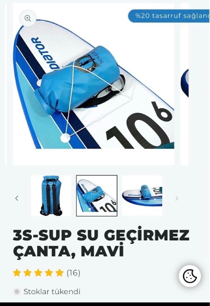 20 litre su geçirmez çanta kano sup - 3