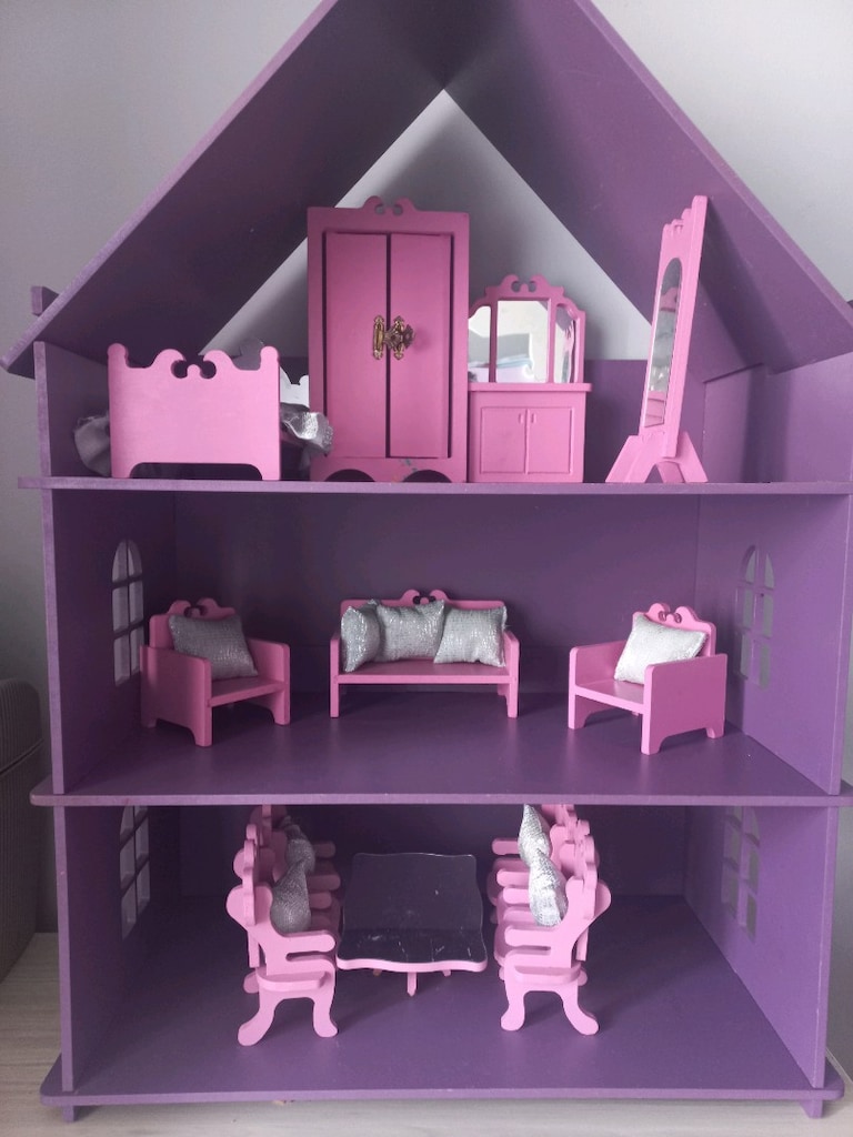 barbie bebek evi (ahşap) - 6