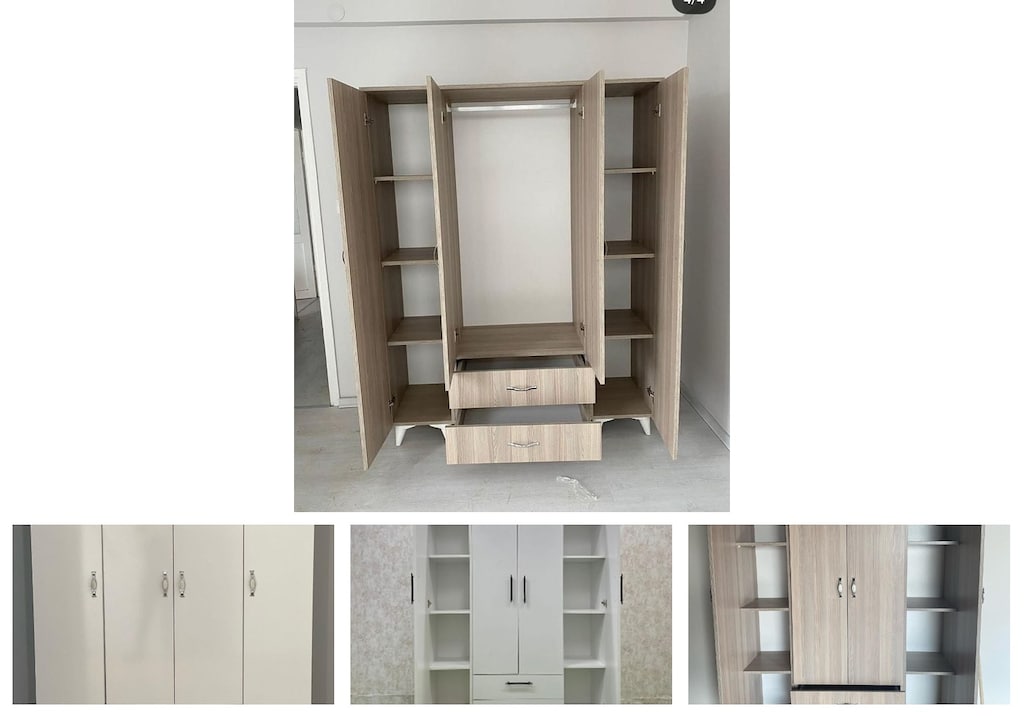 4 kapaklı elbise dolabı qzuiszxdnj - 4