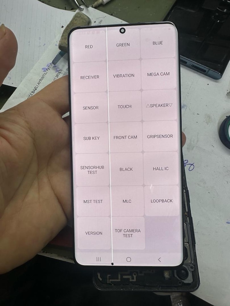 Samsung s20 ultra orijinal lekeli çizgili ekran - 3