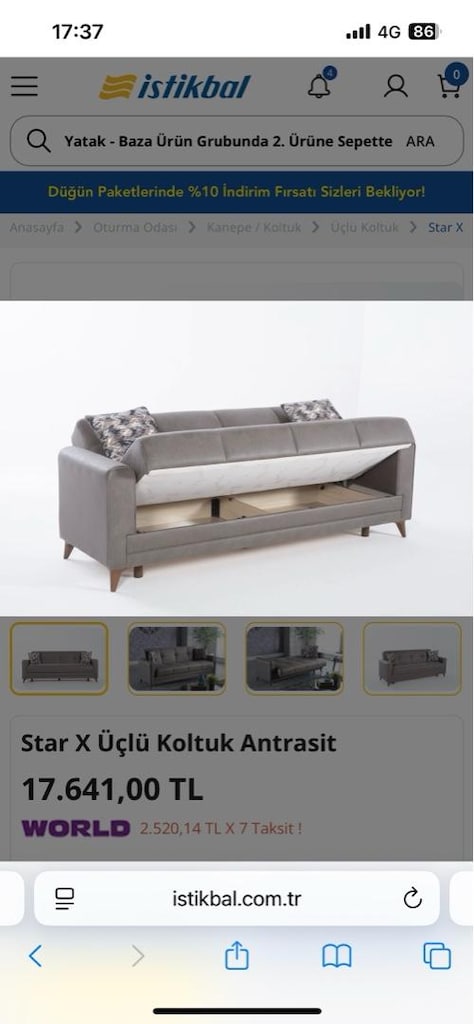 bellona çekyatlı kanepe - 5