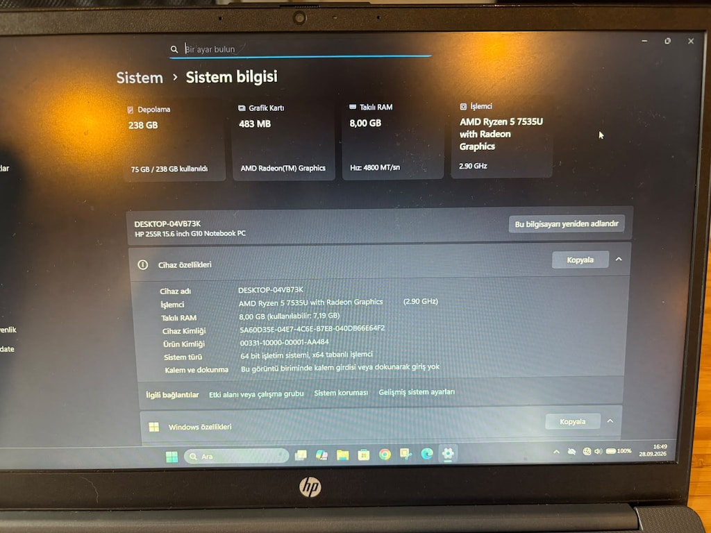HP D30M3ET Laptop - Garantisi 1,5 Yıl Devam Ediyor. - 5