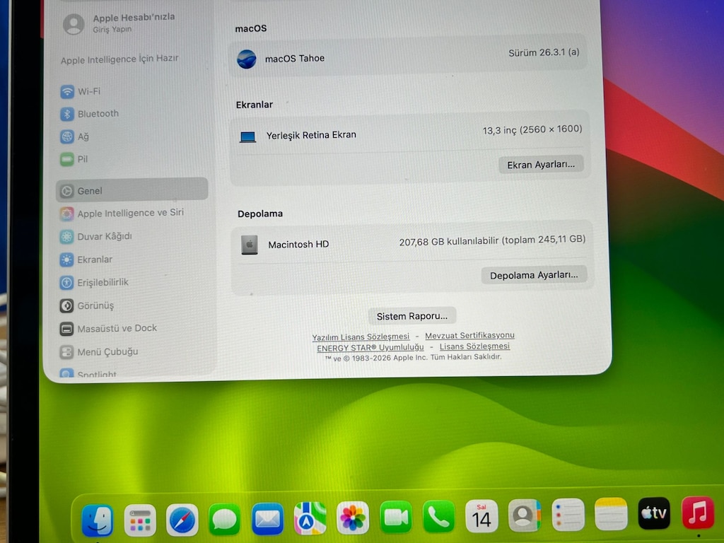 APPLE MACBOOK AİR M1 LAPTOP 8 GB 256 GB - 8