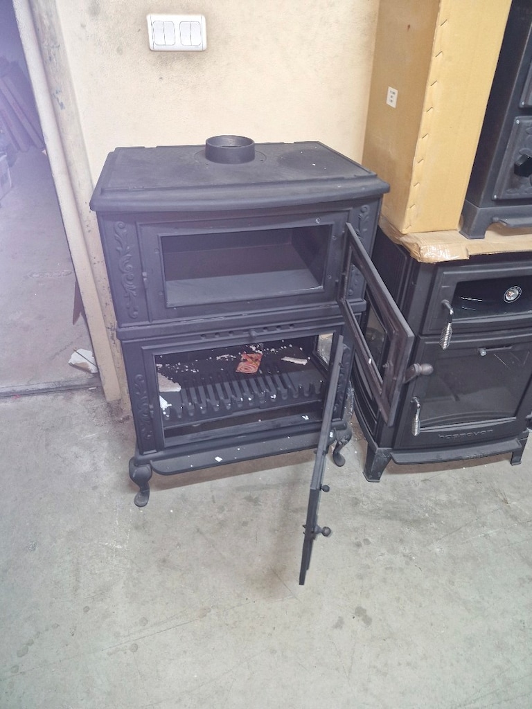 TDS 025B Lüks Plazma Dik Fırınlı Yandan Camlı Şömine Soba Odun Sobası - 4